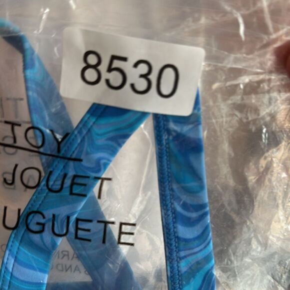 NWT EleVen Venus Williams Blue Marble Wrapped Sports Bra Athletic Tennis- Size L - Picture 8 of 9